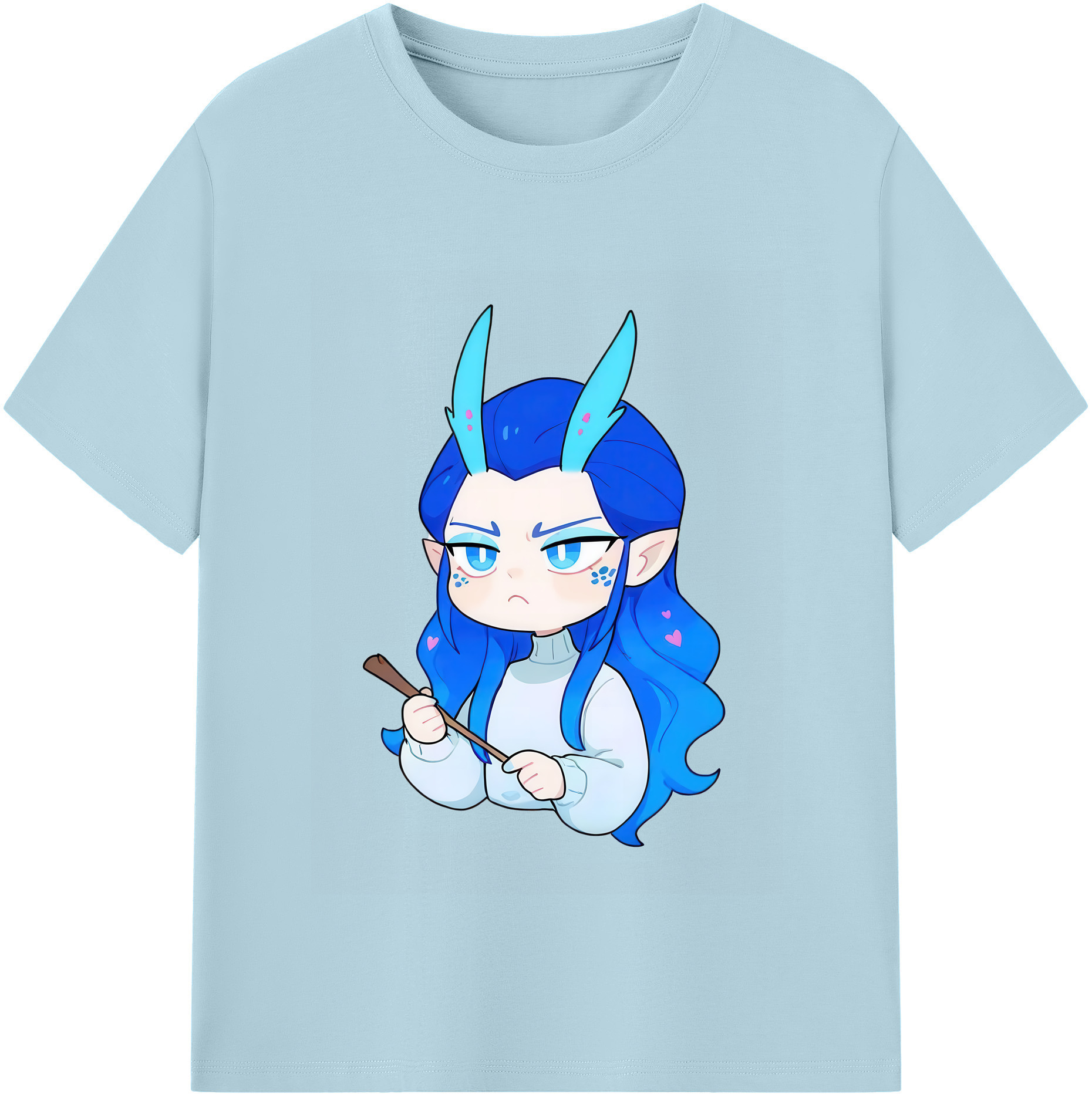 （画像用） Ne Zha 2 ナタ 魔童の大暴れ 綿100％半袖Tシャツ（フロントプリント）